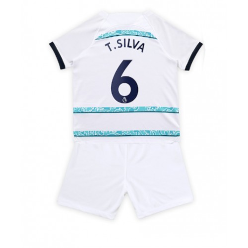 Fotbalové Dres Chelsea Thiago Silva #6 Dětské Venkovní 2022-23 Krátký Rukáv (+ trenýrky)